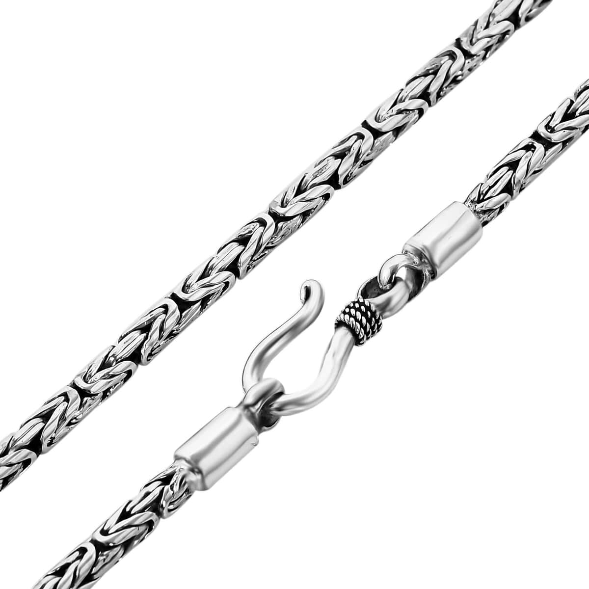 Bali Legacy Sterling Silver Borobudur Chain Necklace 120 Inches 130.50 Grams image number 2