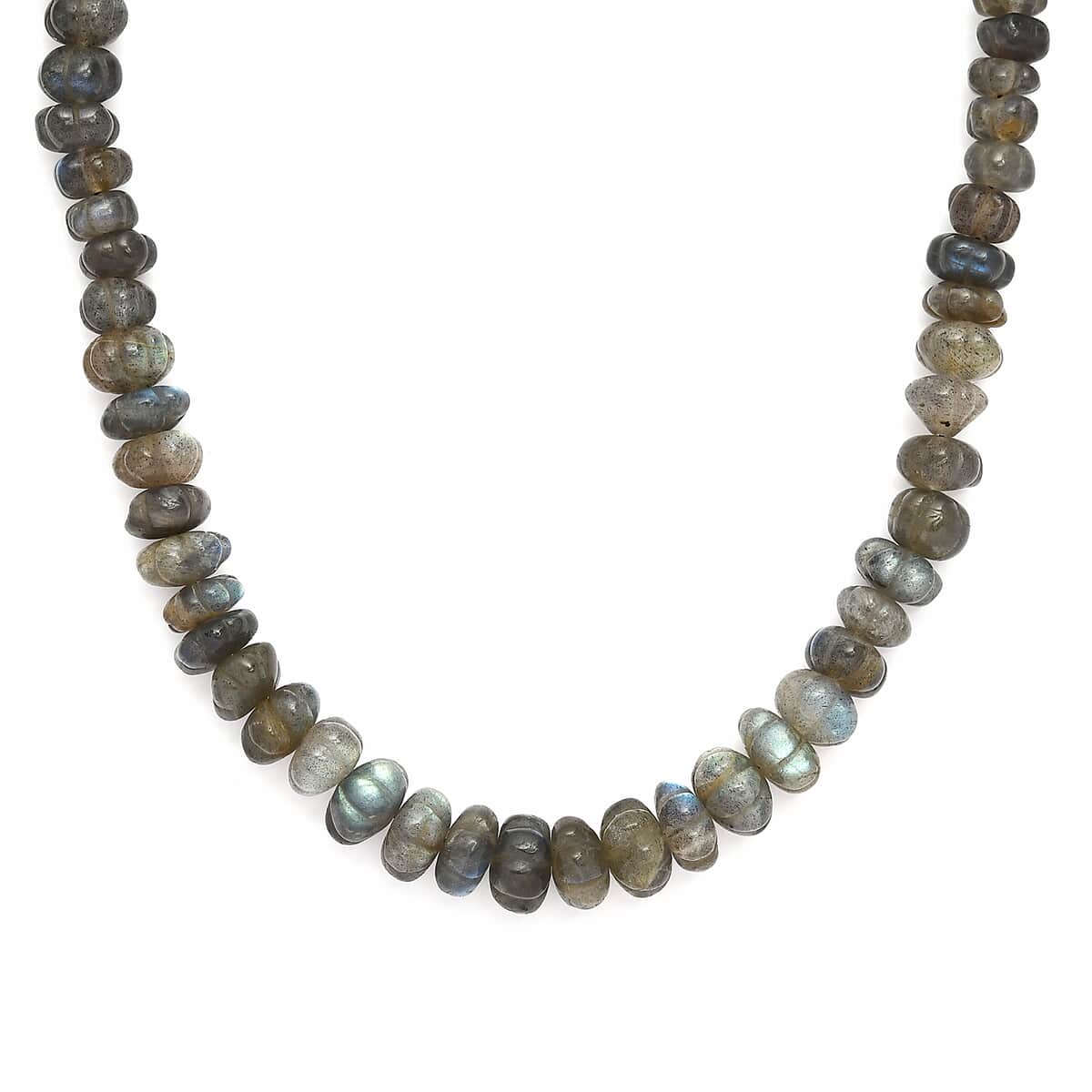 Malagasy Labradorite Beaded Necklace 20 Inches in Sterling Silver 226.60 ctw image number 0