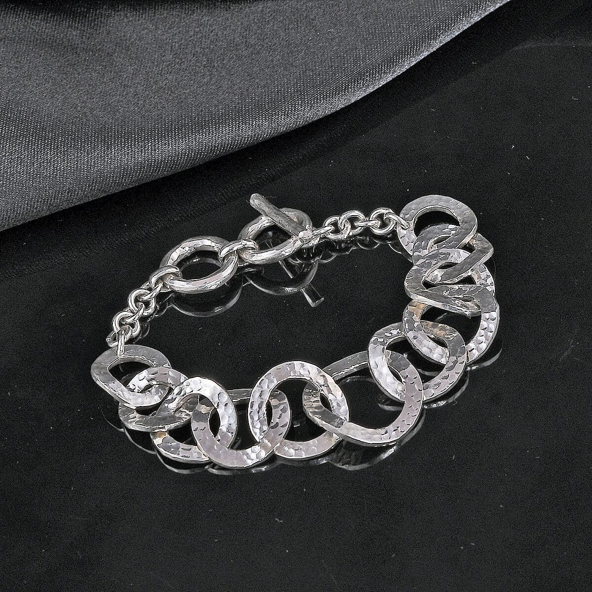 Bali Legacy Sterling Silver Circle Link Bracelet (8.00 In) 33.80 Grams image number 1