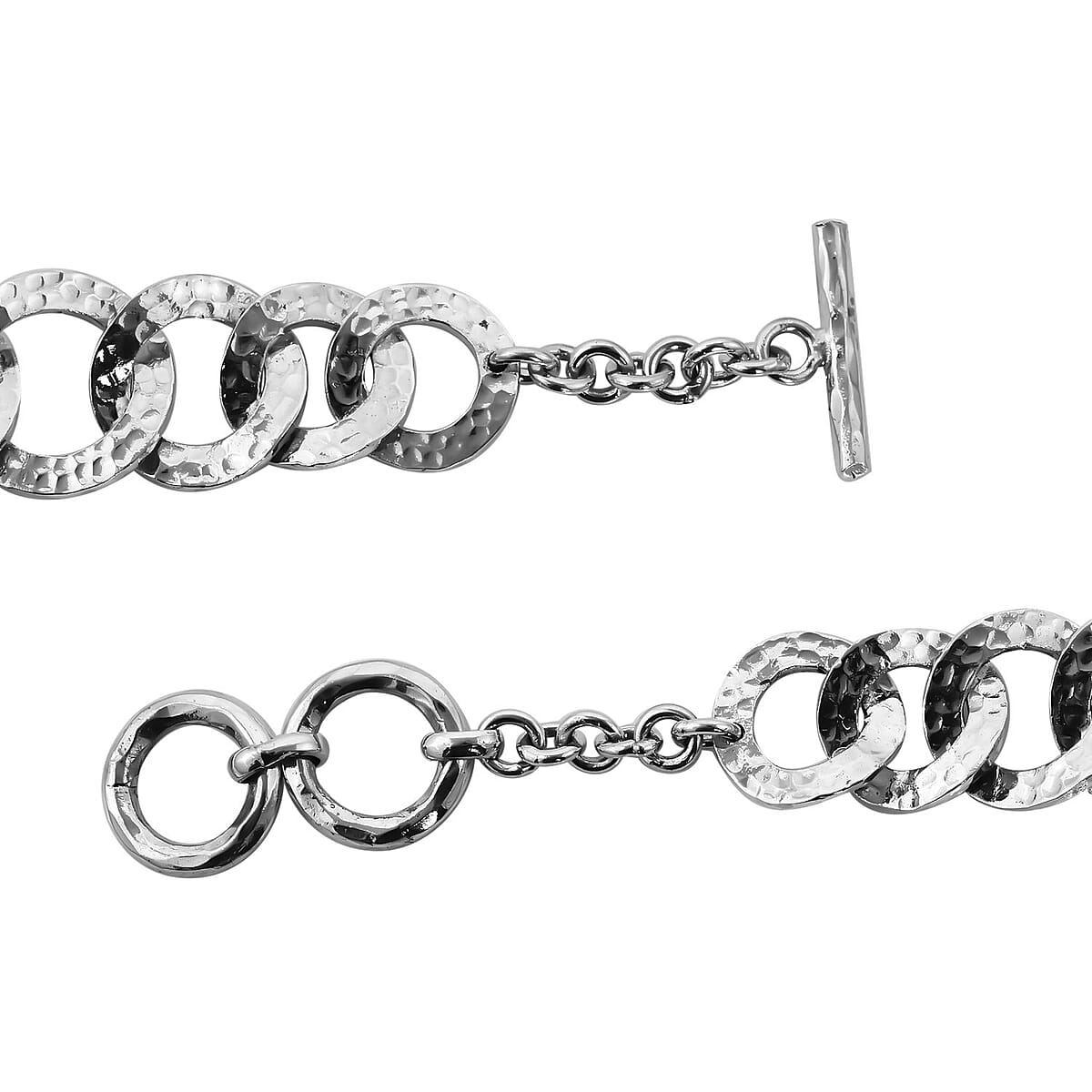 Bali Legacy Sterling Silver Circle Link Bracelet (8.00 In) 33.80 Grams image number 2