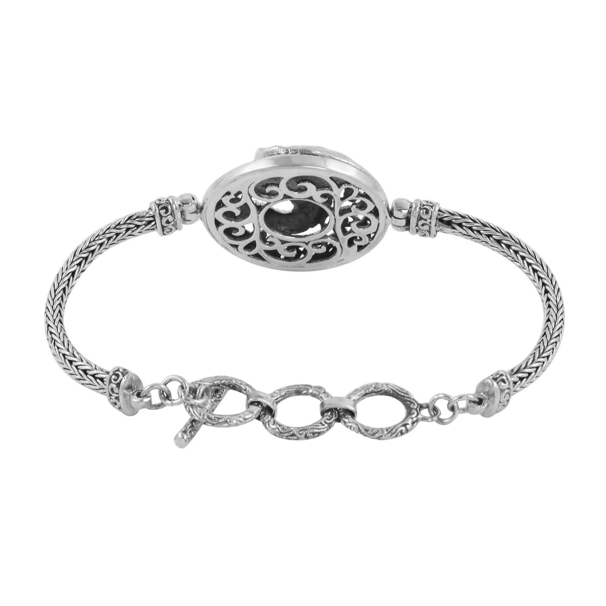 Bali Legacy Sterling Silver Dragon Charm Bracelet (6.50 In) 20.70 Grams image number 2