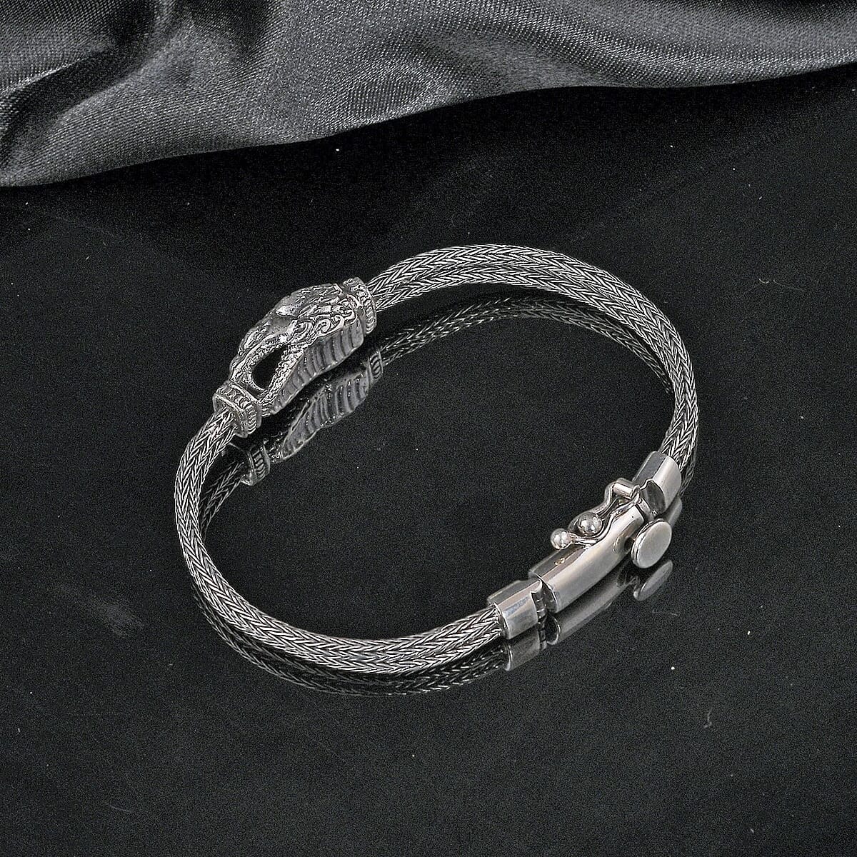 Bali Legacy Sterling Silver Lion Bracelet (7.50 In) 22.50 Grams image number 1