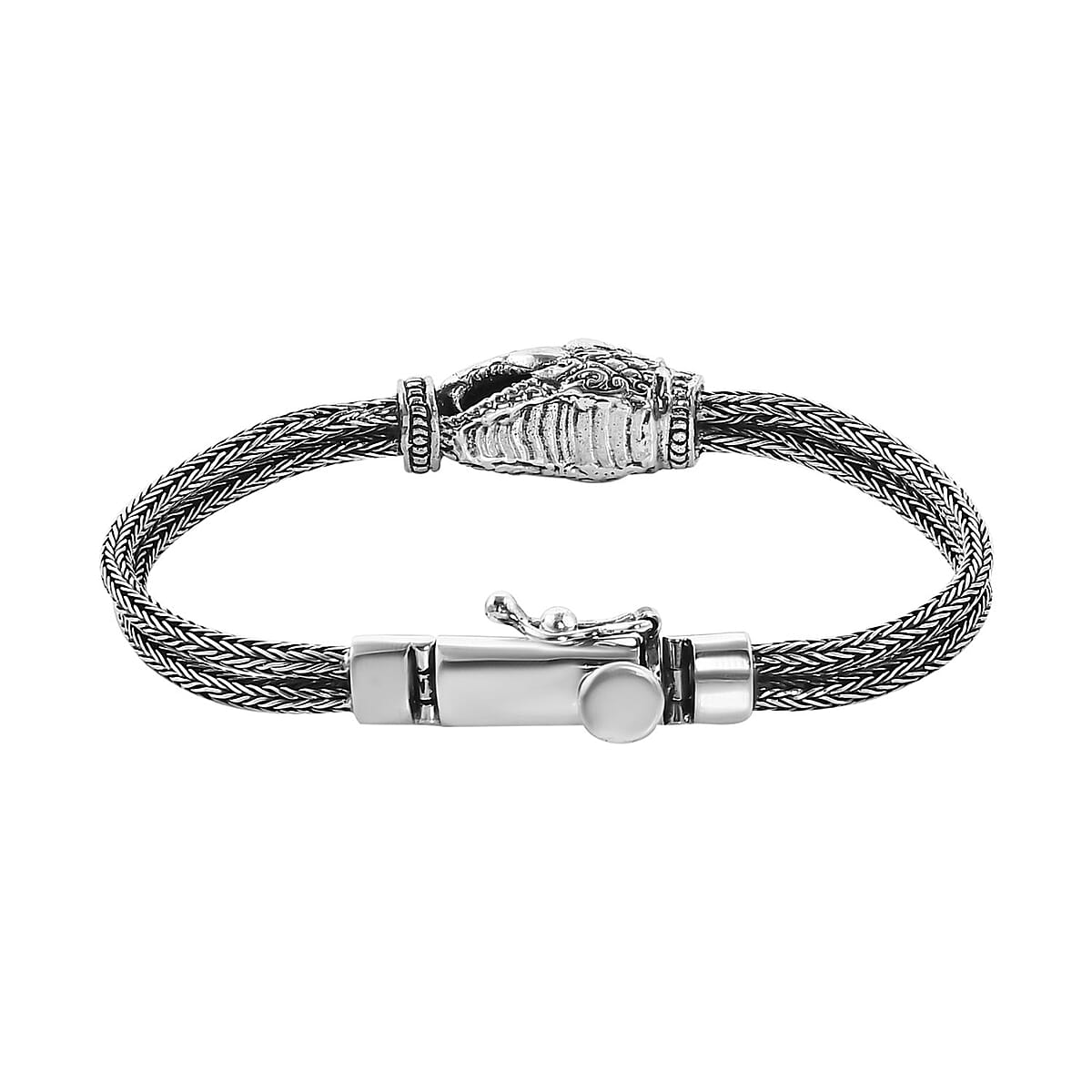 Bali Legacy Sterling Silver Lion Bracelet (7.50 In) 22.50 Grams image number 3