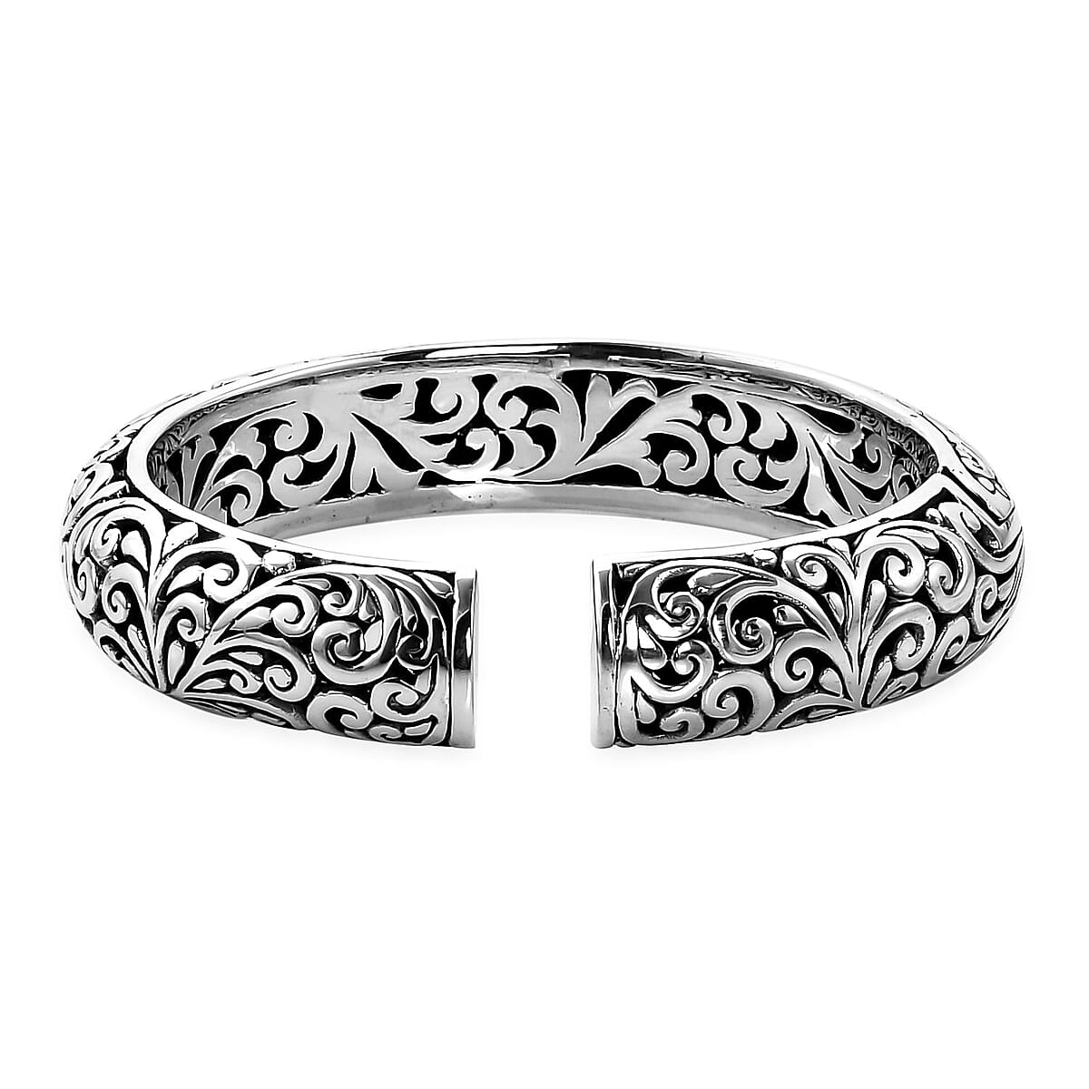 Bali Legacy Abalone Shell Cuff Bracelet in Sterling Silver (6.75 in) image number 4