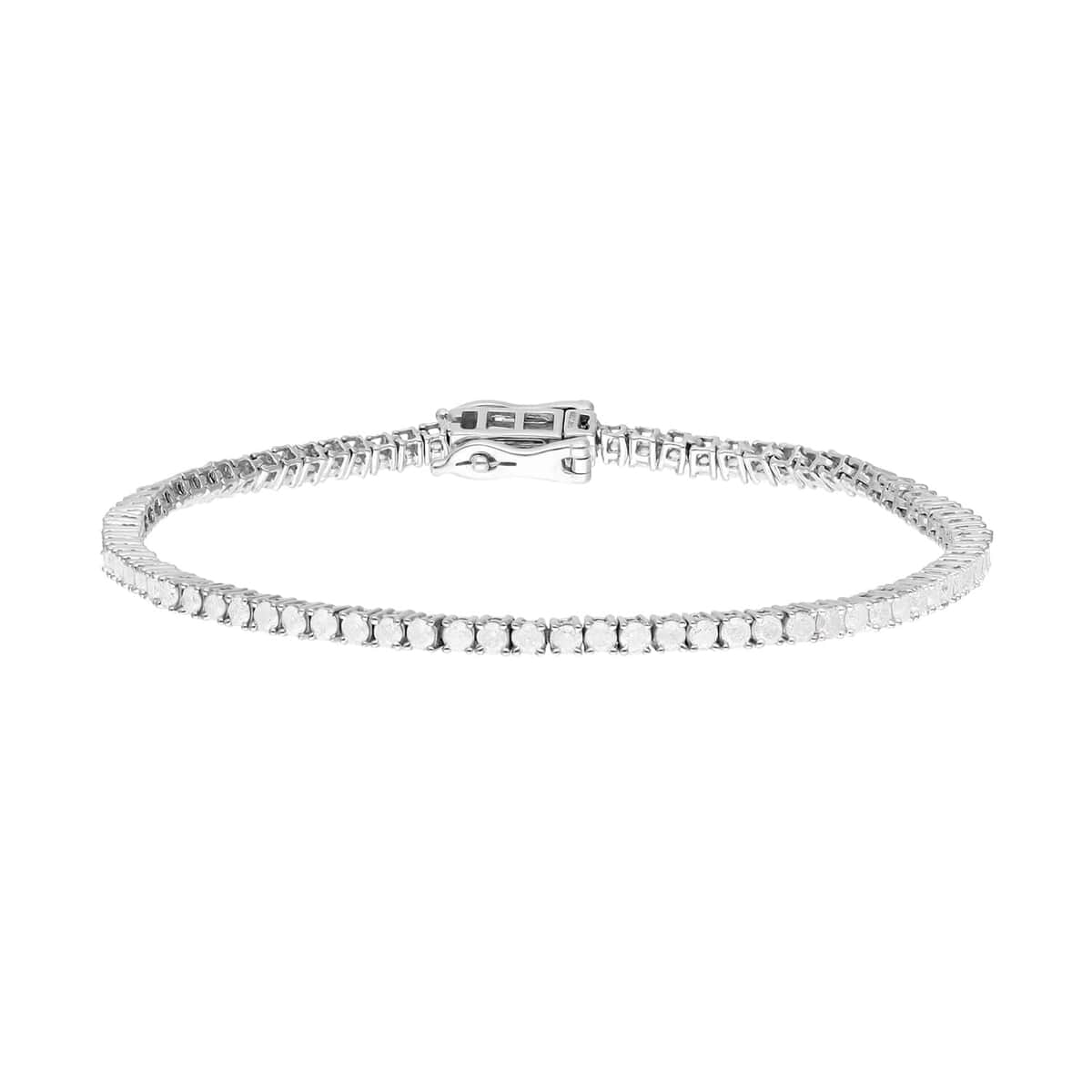 Luxoro 14K White Gold Diamond G-H, I2-I3 Tennis Bracelet (7.50 In) 8.85 Grams 3.00 ctw image number 0