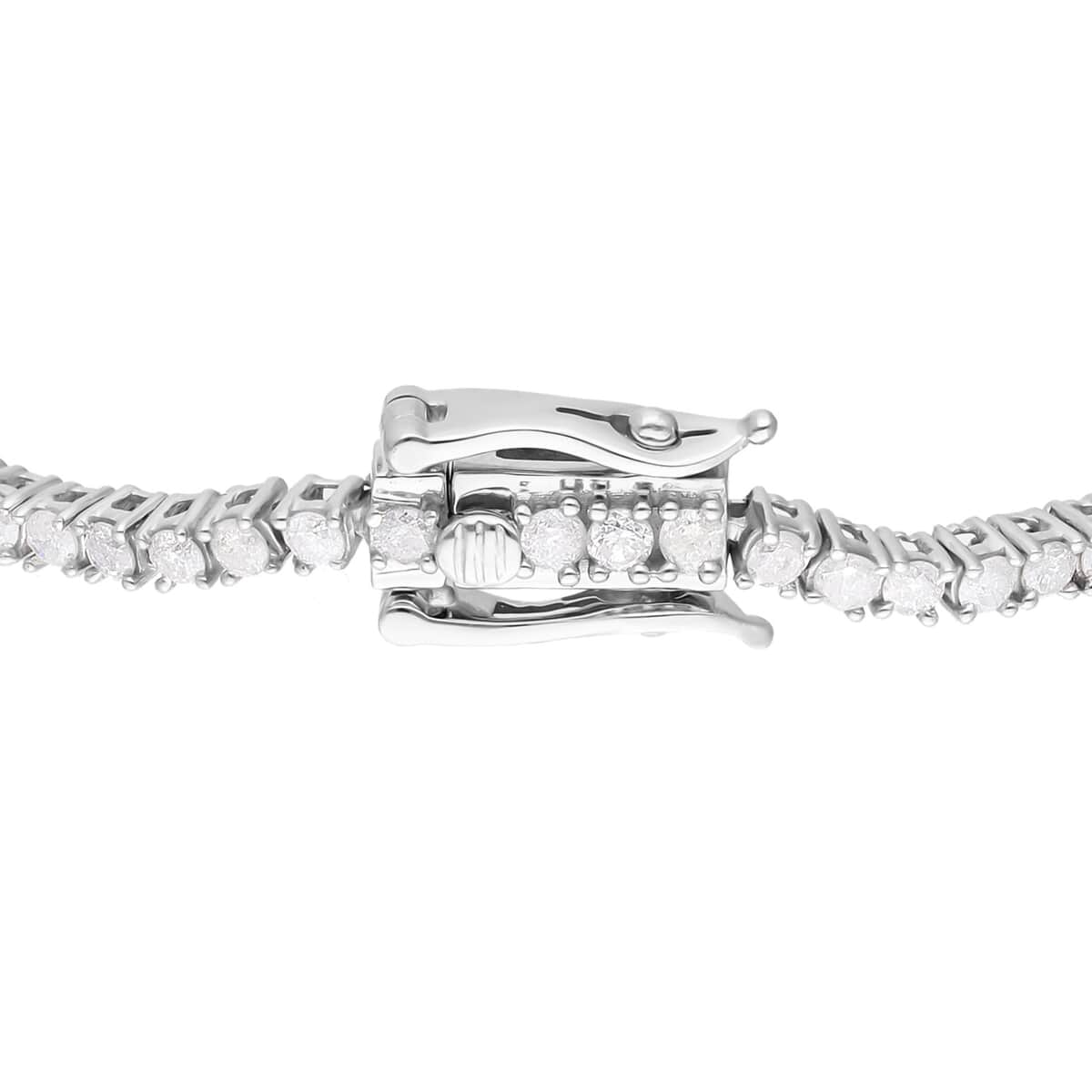 Luxoro 14K White Gold Diamond G-H, I2-I3 Tennis Bracelet (7.50 In) 8.85 Grams 3.00 ctw image number 3