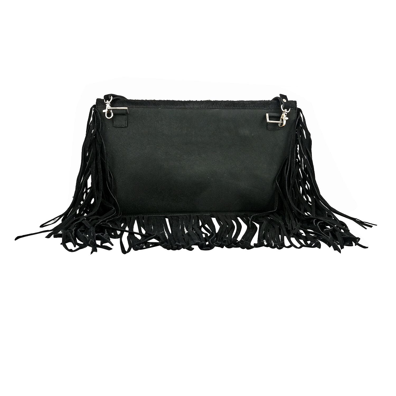 Bajalia Yamini Calf Hair Fringe Shoulder Bag