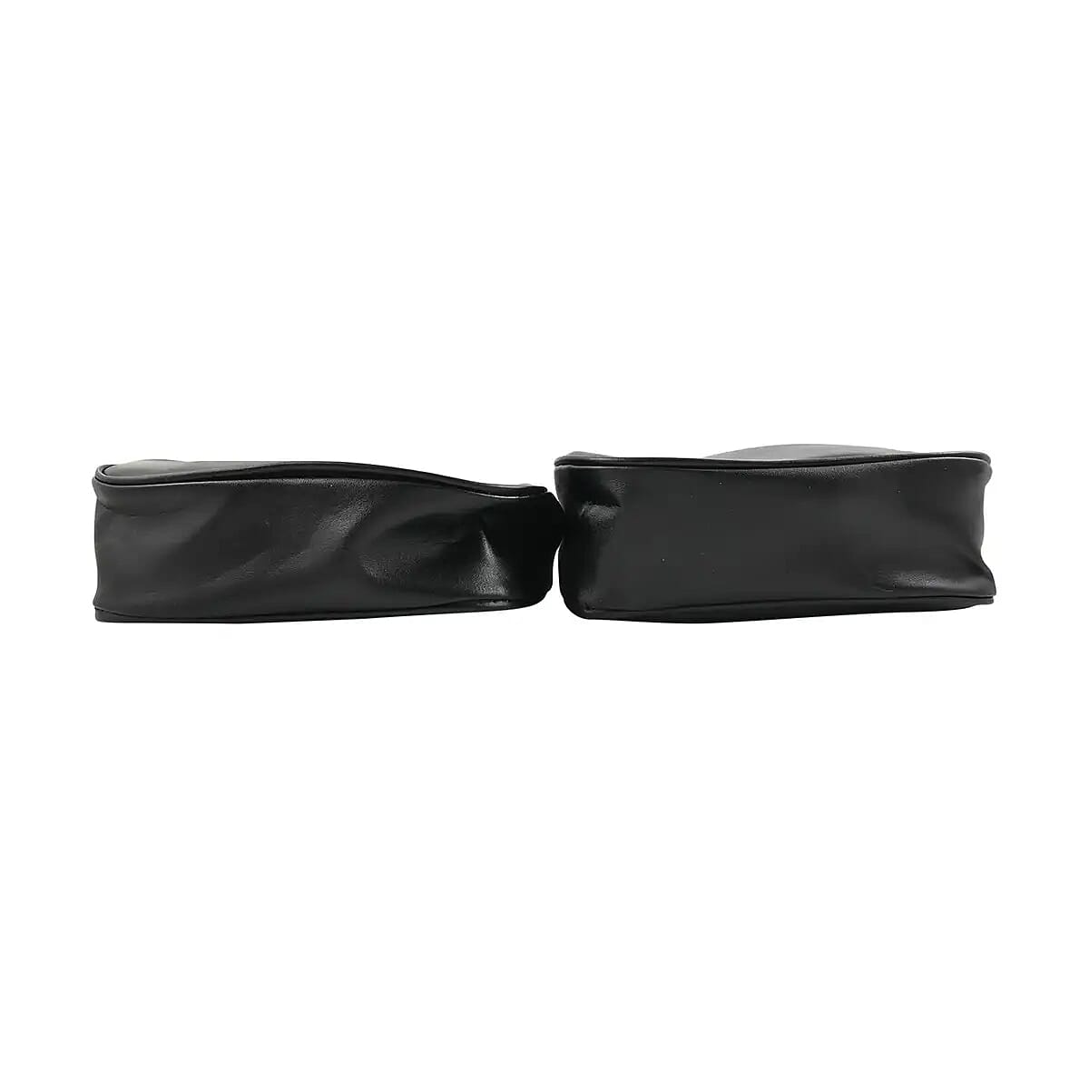Black Faux Leather Set of 2 Shoulder Bag (9.05x7.87x3.14)