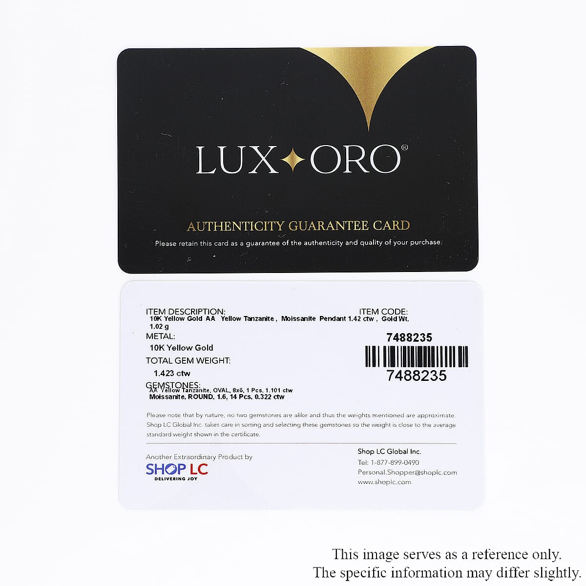 Luxoro 10K Yellow Gold Premium Golden Tanzanite, Moissanite Sunburst Pendant 1.40 ctw image number 5