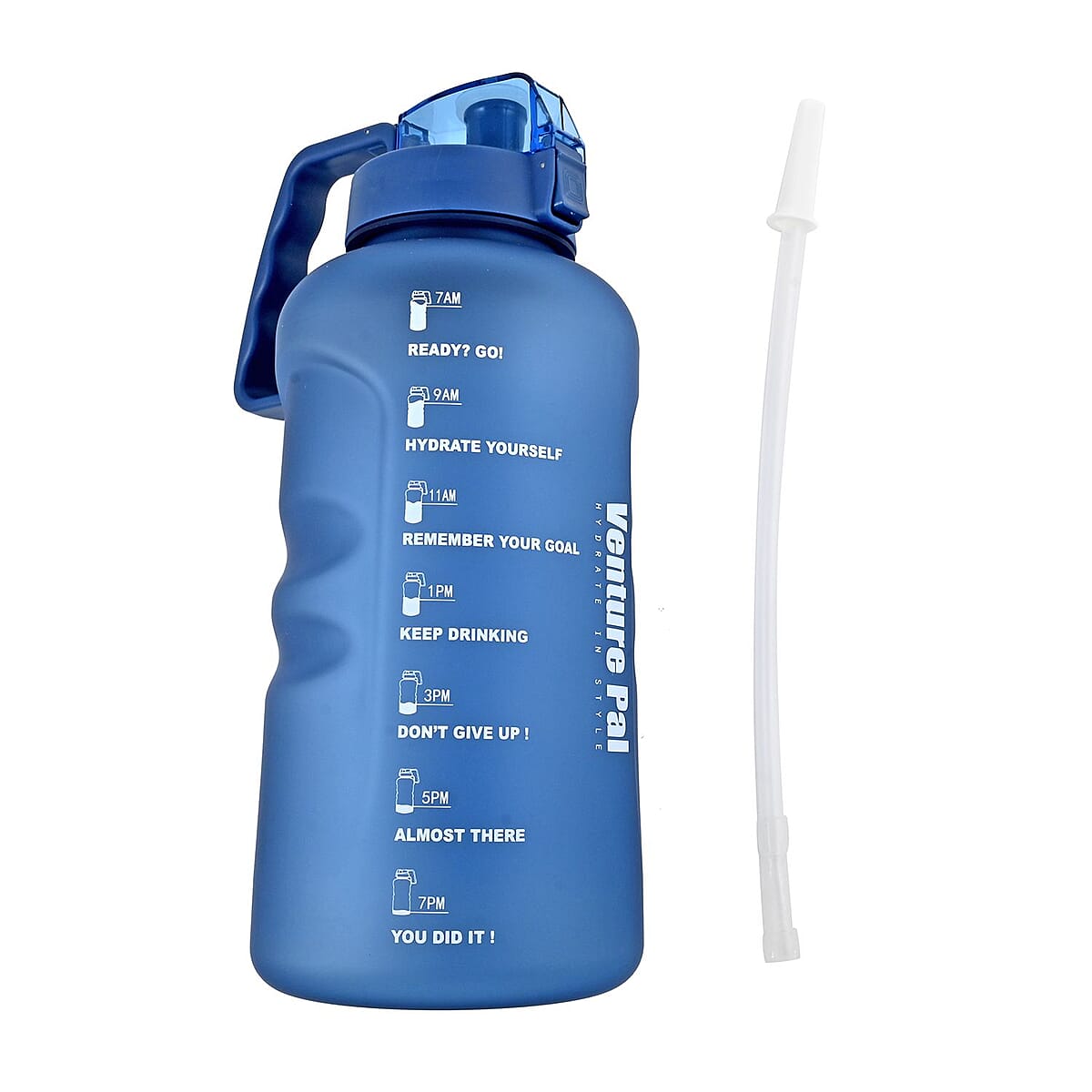 Venture Pal 1 Gallon Motivational Water Bottle -Frosted Navy image number 2