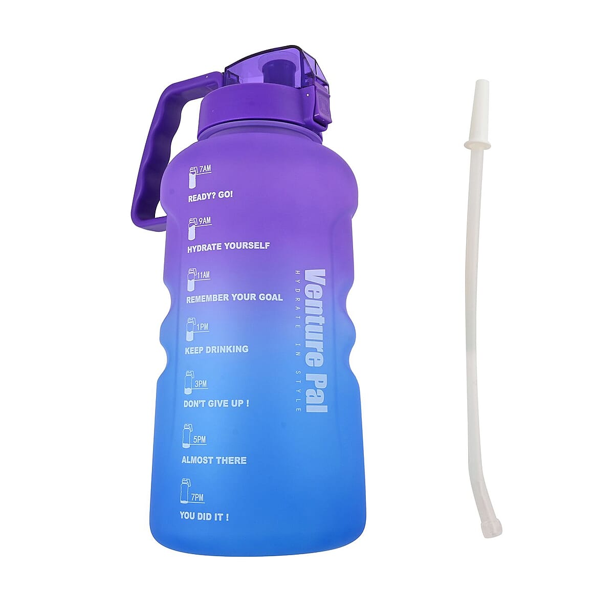 Venture Pal 1 Gallon Motivational Water Bottle -Purple & Blue Gradient image number 2