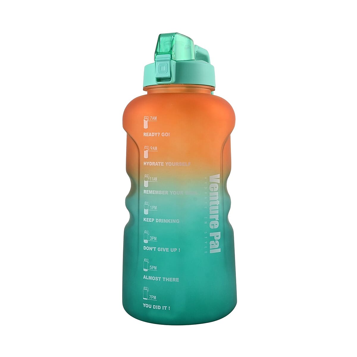 Venture Pal 1 Gallon Motivational Water Bottle -Orange & Green Gradient image number 0