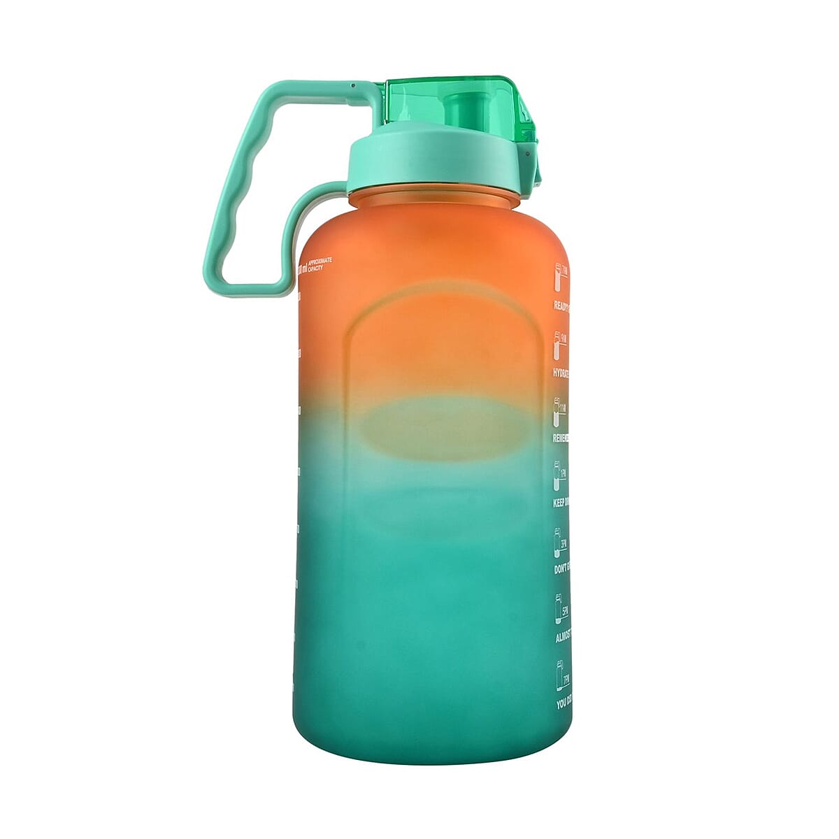 Venture Pal 1 Gallon Motivational Water Bottle -Orange & Green Gradient image number 3