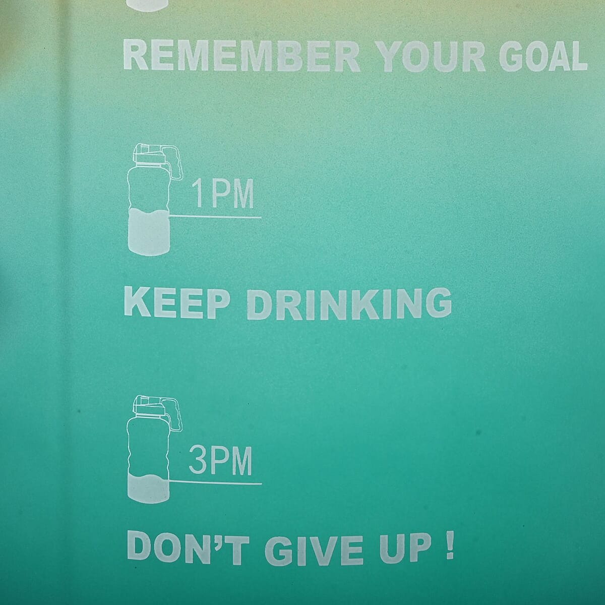 Venture Pal 1 Gallon Motivational Water Bottle -Orange & Green Gradient image number 5