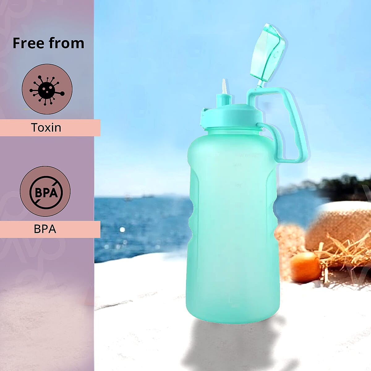 Venture Pal 1 Gallon Motivational Water Bottle -Frosted Mint Green image number 4