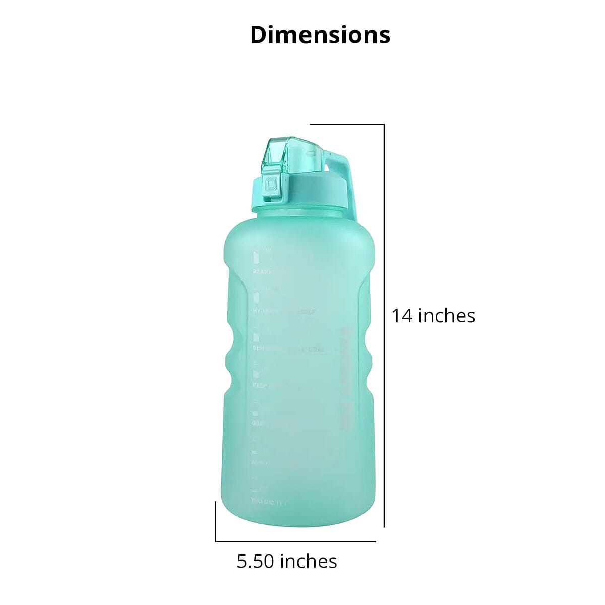 Venture Pal 1 Gallon Motivational Water Bottle -Frosted Mint Green image number 5