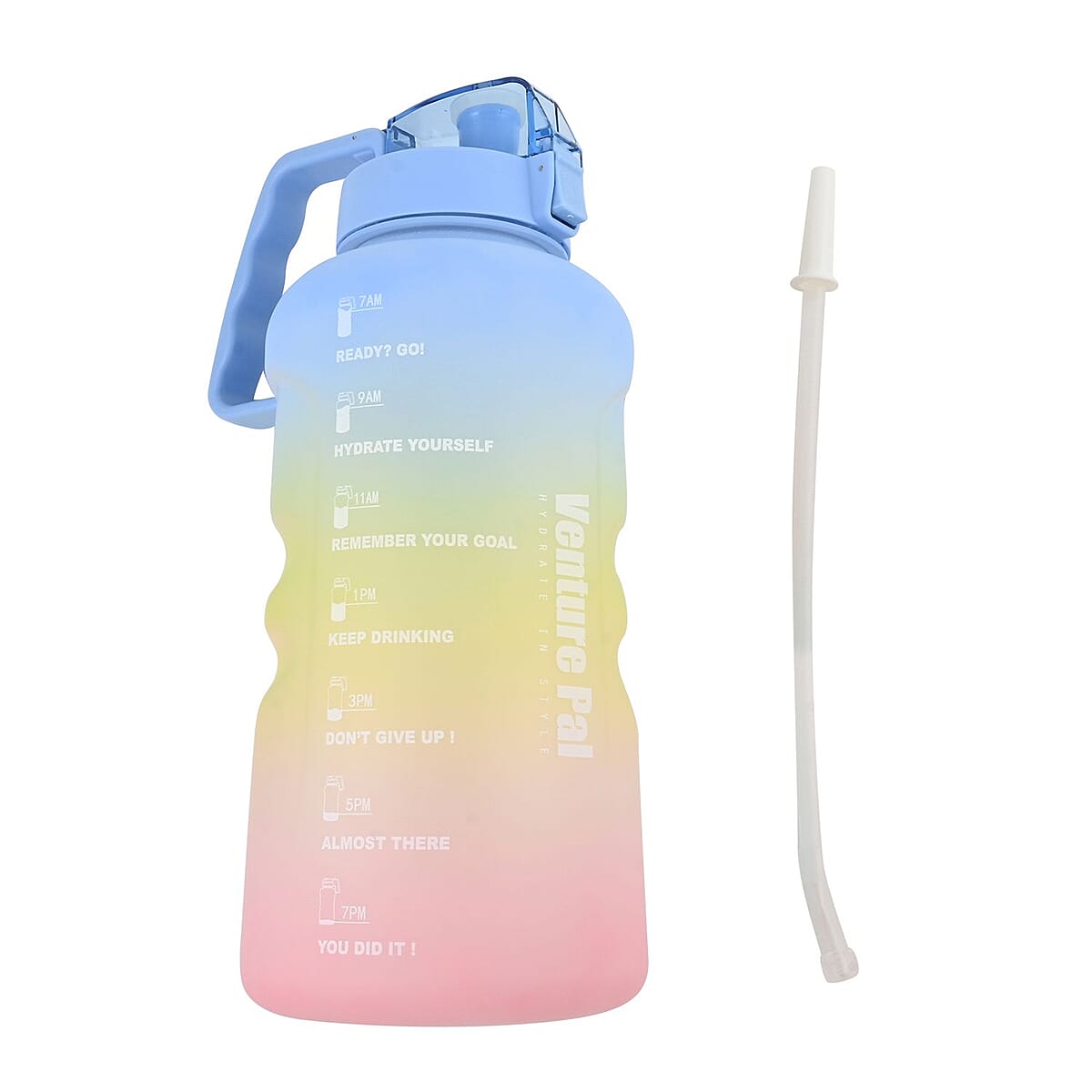 Venture Pal 1 Gallon Motivational Water Bottle -Yellow & Pink Gradient image number 2