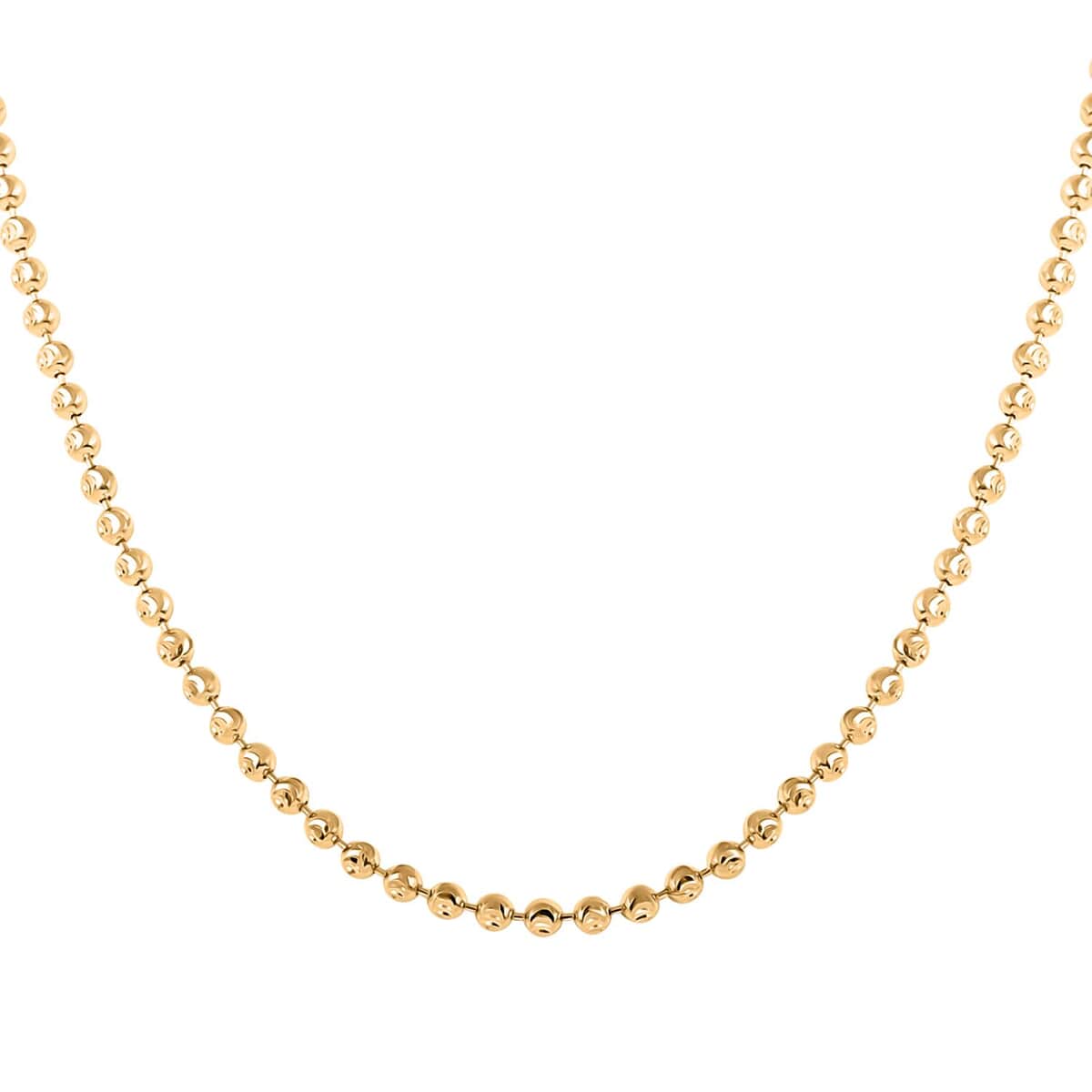 14K Yellow Gold 2mm Moon Chain Necklace (18 Inches) (5.70 g) image number 3