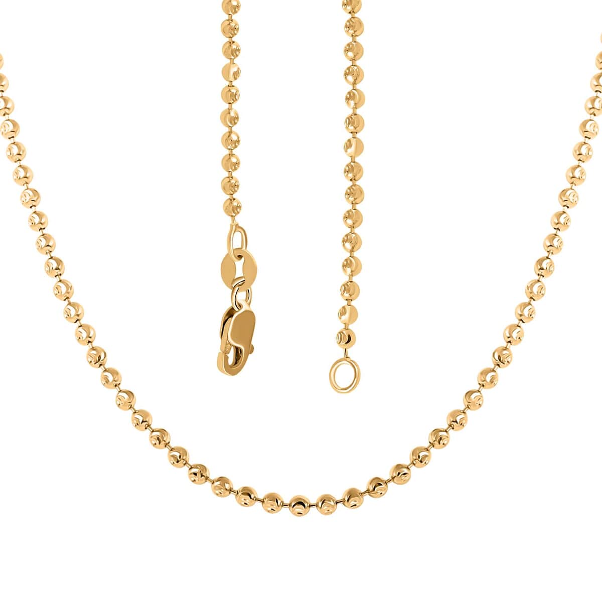 14K Yellow Gold 2mm Moon Chain Necklace (18 Inches) (5.70 g) image number 4