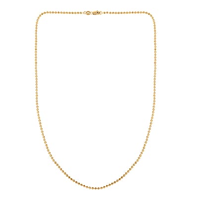 14K Yellow Gold 2mm Moon Chain Necklace 18 Inches 5.70 Grams