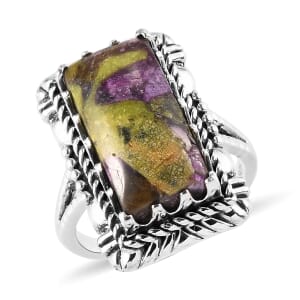 Artisan Crafted Tasmanian Stichtite Ring in Sterling Silver (Size 10.0) 5.70 ctw