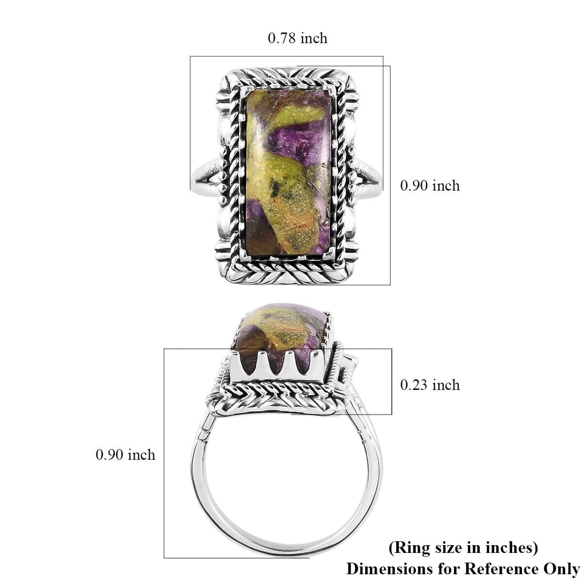 Artisan Crafted Tasmanian Stichtite Ring in Sterling Silver (Size 10.0) 5.70 ctw image number 5