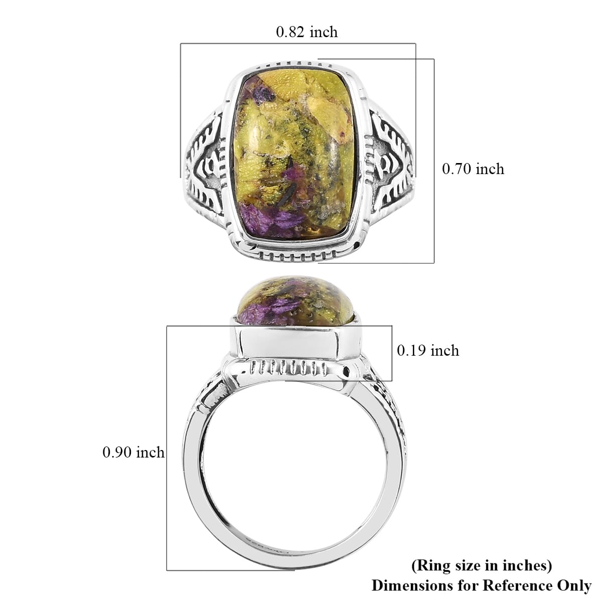 Artisan Crafted Tasmanian Stichtite Ring in Sterling Silver (Size 8.0) 6.10 ctw image number 5