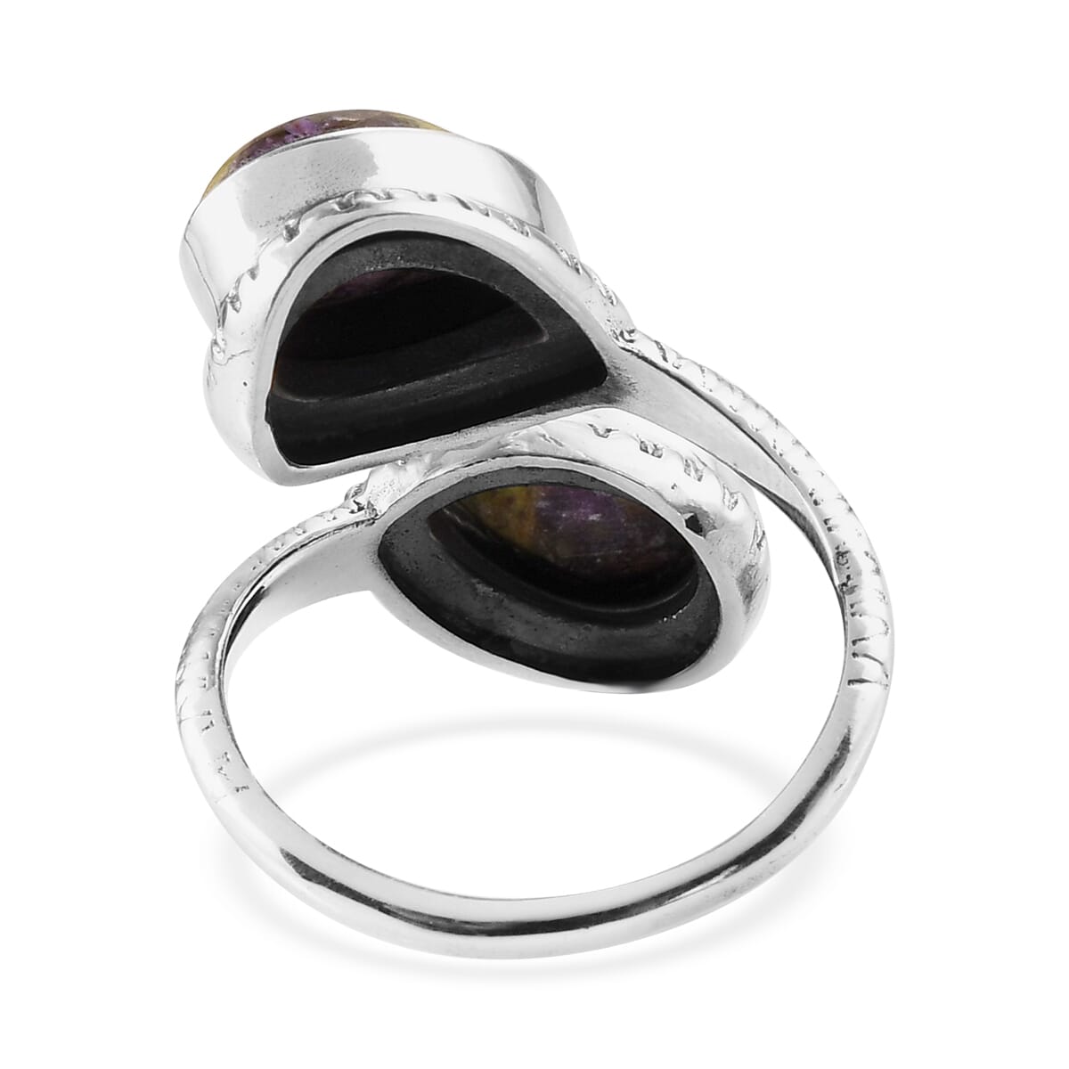 Artisan Crafted Tasmanian Stichtite Bypass Ring in Sterling Silver (Size 6.0) 3.60 ctw image number 4