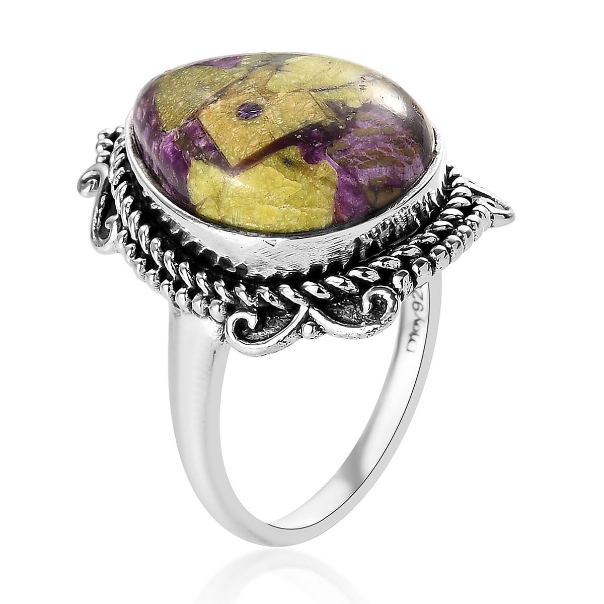Artisan Crafted Tasmanian Stichtite Ring in Sterling Silver 6.90 ctw image number 3
