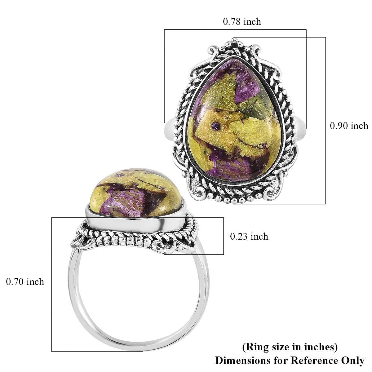 Artisan Crafted Tasmanian Stichtite Ring in Sterling Silver 6.90 ctw image number 5