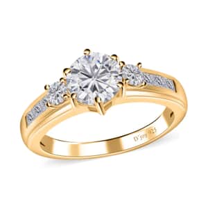 Moissanite Ring, Vermeil Yellow Gold Over Sterling Silver Ring, Ring For Women 1.75 ctw