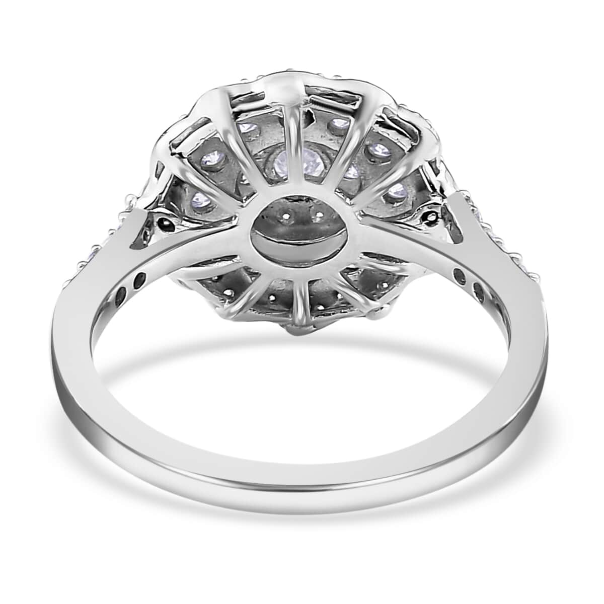 Buy Moissanite Floral Ring | Moissanite Ring | Cocktail Ring |Platinum ...