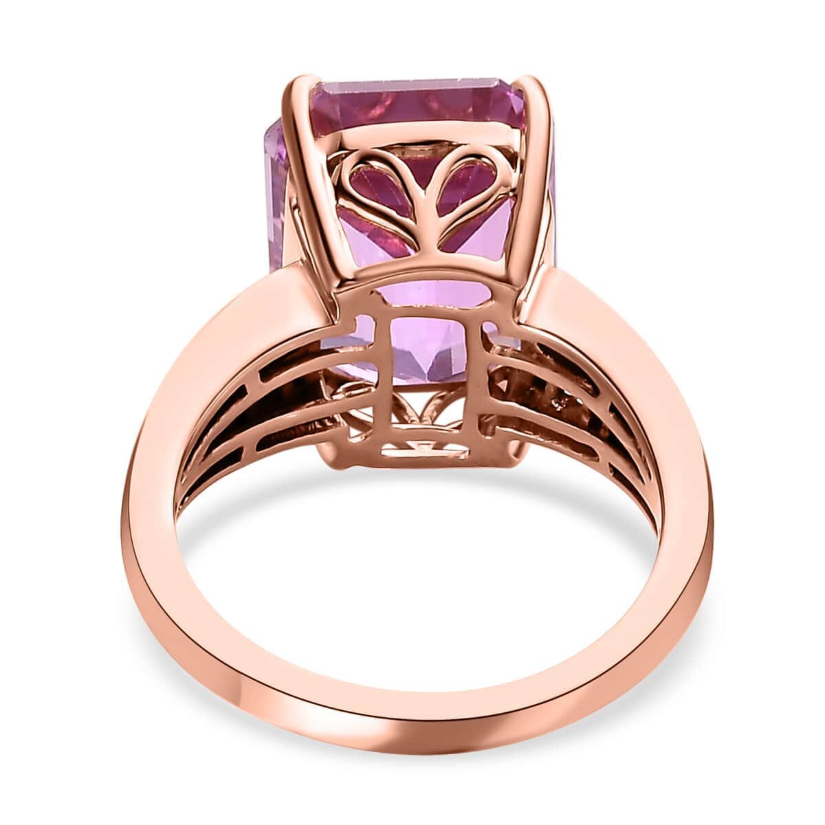 Iliana 18K Rose Gold AAAA Patroke Kunzite and G-H SI Diamond Ring (Size 6.0) 5.50 Grams 10.40 ctw image number 4