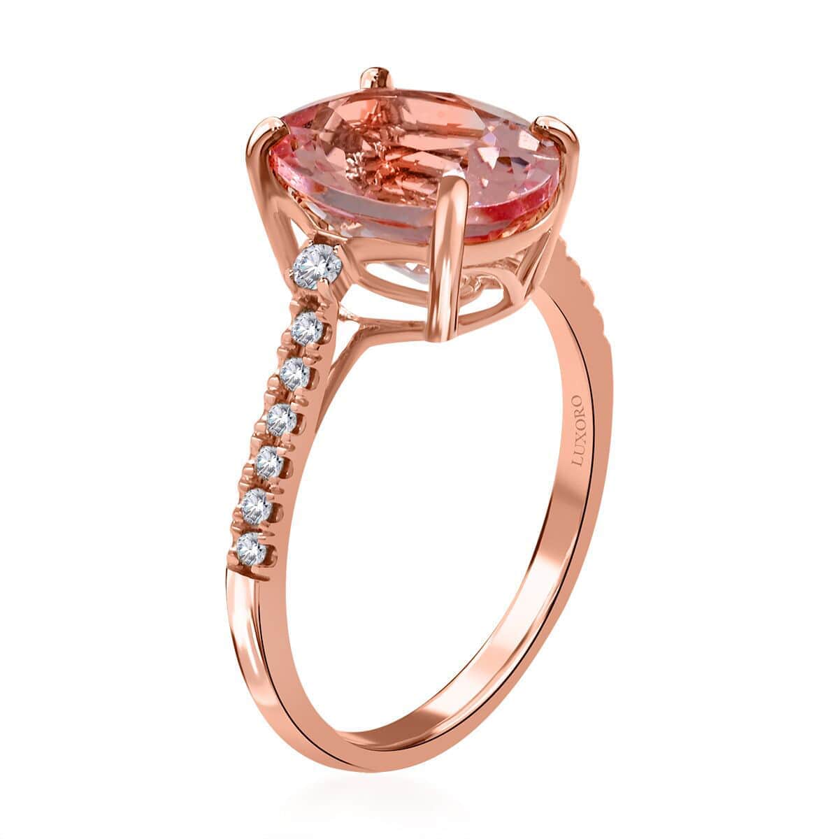 Buy Luxoro 14K Rose Gold AAA PALMEIRAS Pink Morganite By Tony Diniz and ...