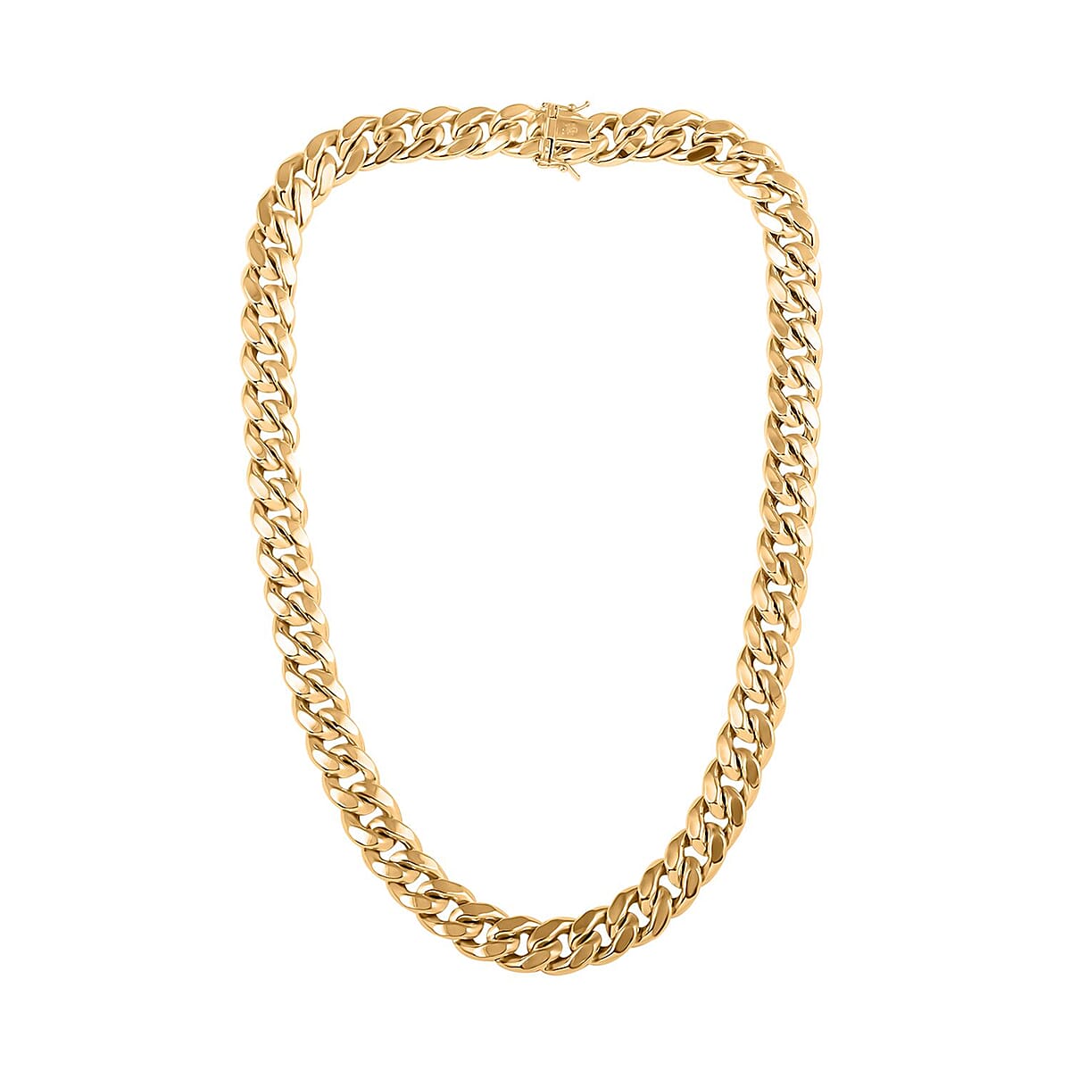 10K Yellow Gold 12.8mm Miami Chain Necklace 22 Inches 84.8 Grams image number 5