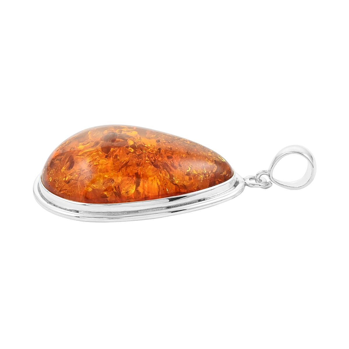 Baltic Amber Pendant in Sterling Silver 9 Grams image number 3