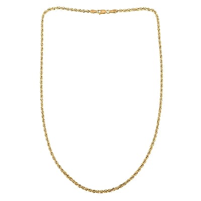 14K Yellow Gold Rope Chain Necklace, Rope Necklace, Gold Chain, Gold Necklace, 22 Inch Necklace, Gold Jewelry 3mm  5 Grams