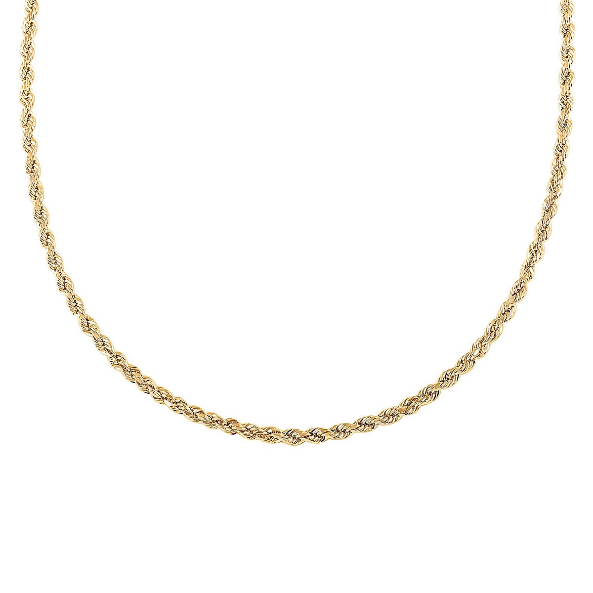 14K Yellow Gold 3mm Rope Necklace 24 Inches 5.9 Grams image number 3