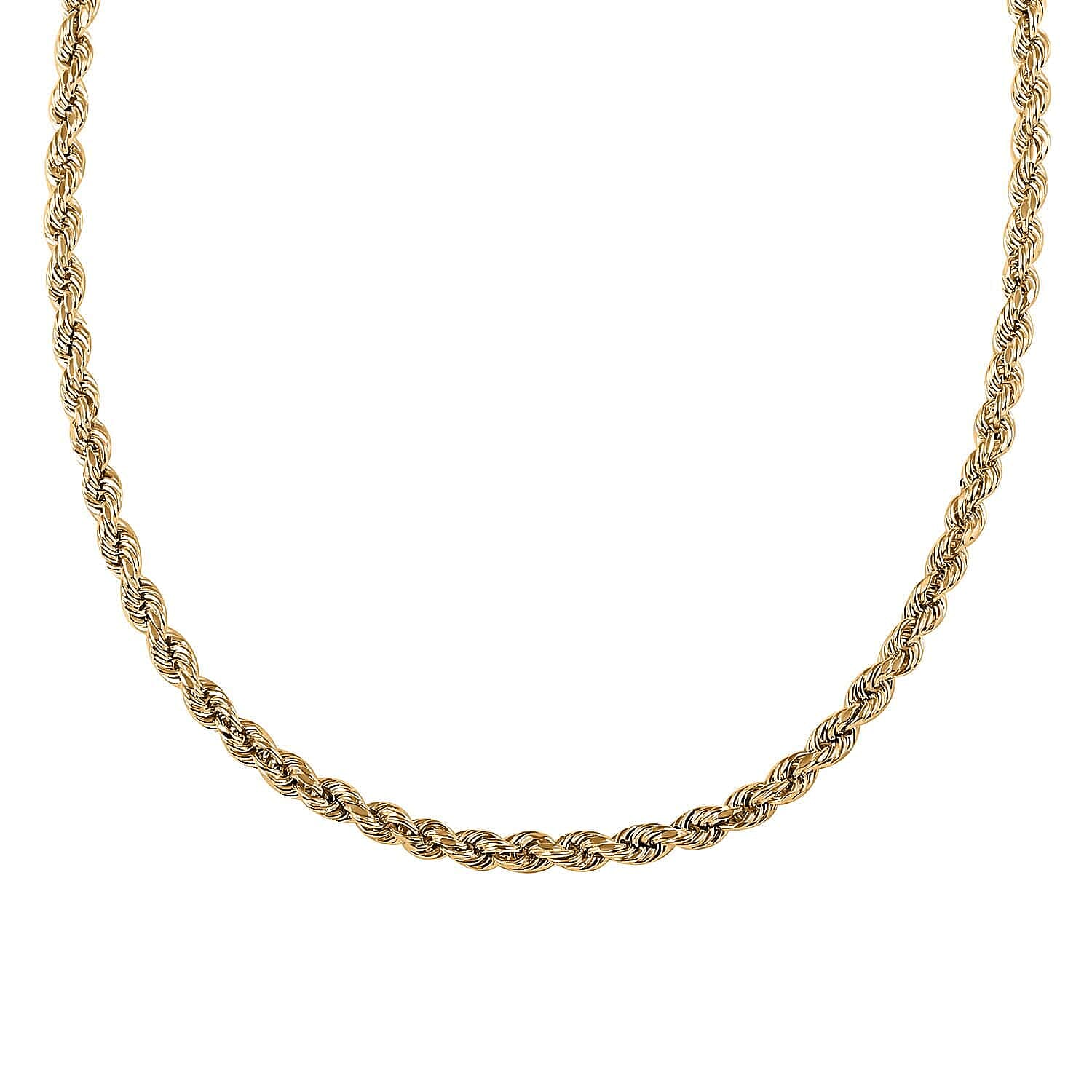 14K Yellow Gold Rope Chain Necklace, 14K Yellow Gold Necklace, Rope Chain, 24 Inches Chain Necklace, Gold Jewelry 13.10 Grams