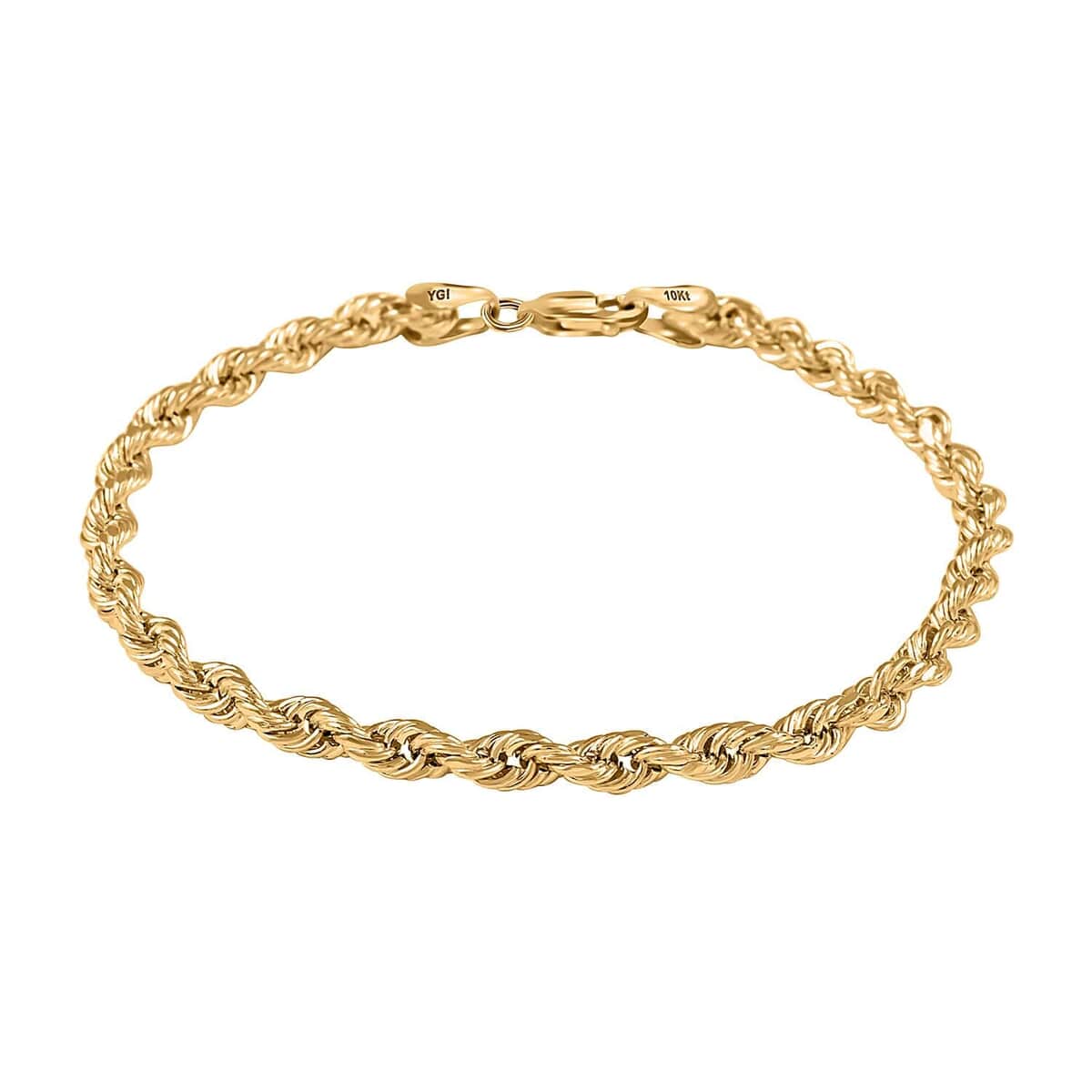 Mother’s Day Gift 10K Yellow Gold 4mm Rope Chain Bracelet (8.00 In) 2.8 Grams image number 0