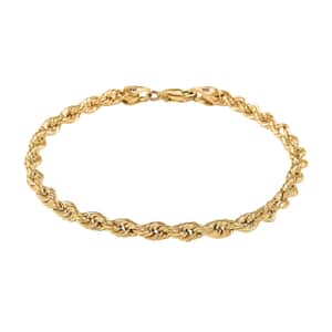 Mother’s Day Gift 10K Yellow Gold 4mm Rope Chain Bracelet (8.00 In) 2.8 Grams