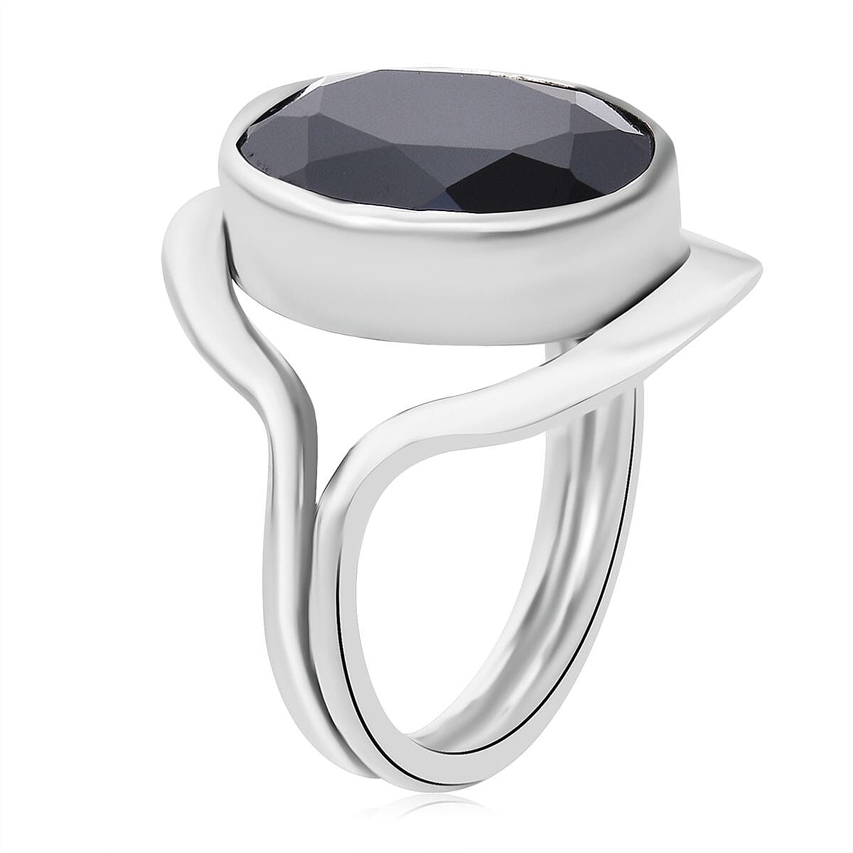 Bali Legacy Thai Black Spinel Ring in Sterling Silver (Size 10.0) 14.75 ctw