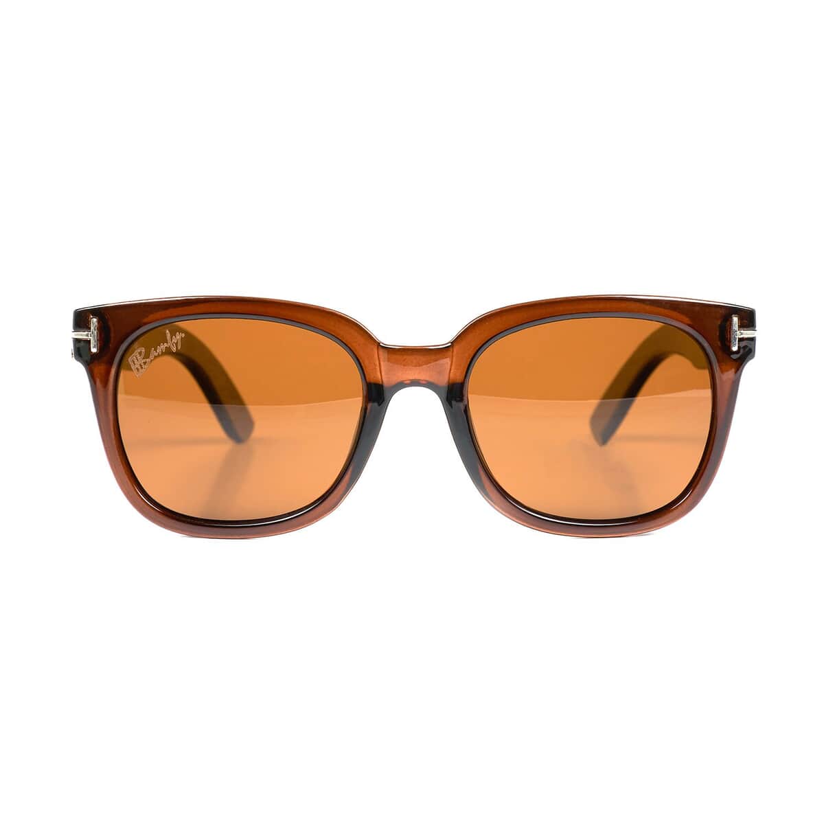 Bamfy Malibu UV400 Sunglasses with Bamboo Legs and Case -Black image number 0