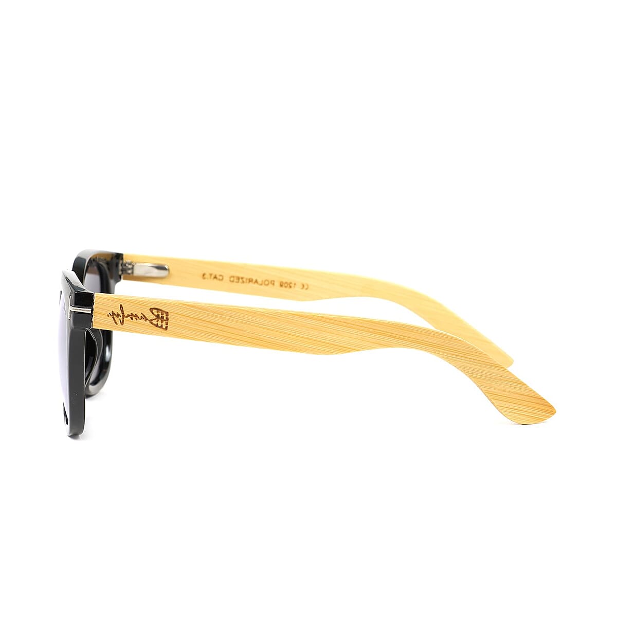Bamfy Linda Vista UV400 Sunglasses with Bamboo Legs and Case -Golden Tan image number 2