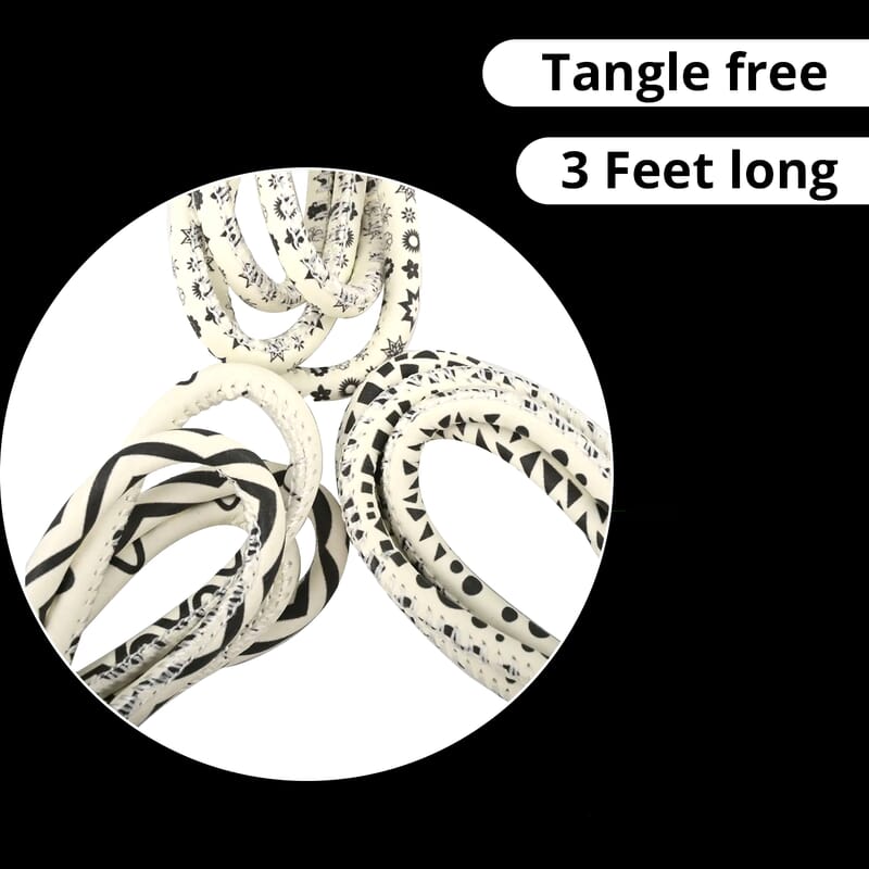 Closeout 3pc 3ft USB-A to Micro, USB-C & Lightning Glow in the Dark Charging Cables 2.4amp
