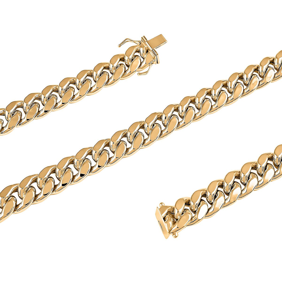 10K Yellow Gold 13mm Miami Cuban Chain Necklace 24 Inches 88.40 Grams image number 2