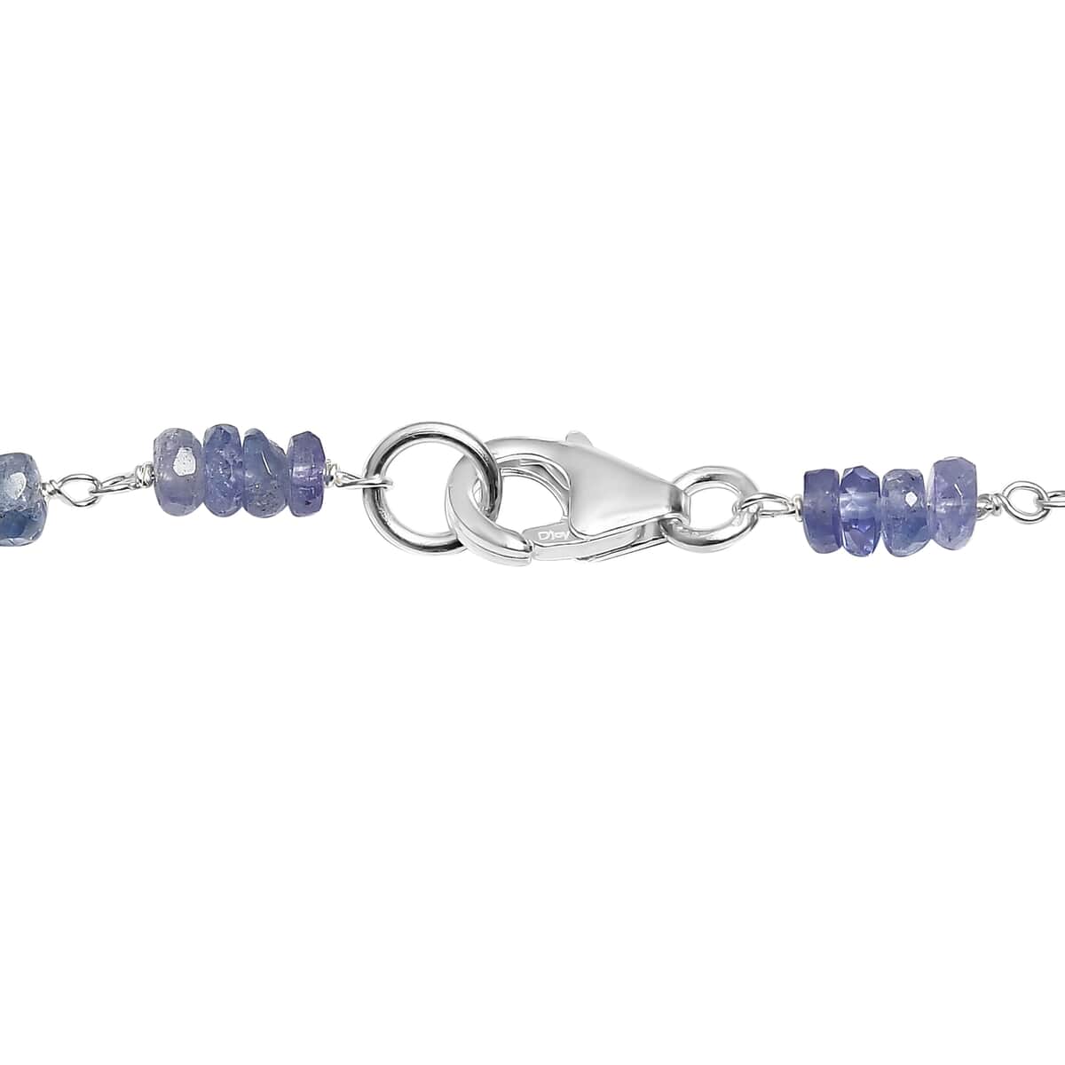 Tanzanite Beaded Necklace 20 Inches in Sterling Silver 46.40 ctw image number 4