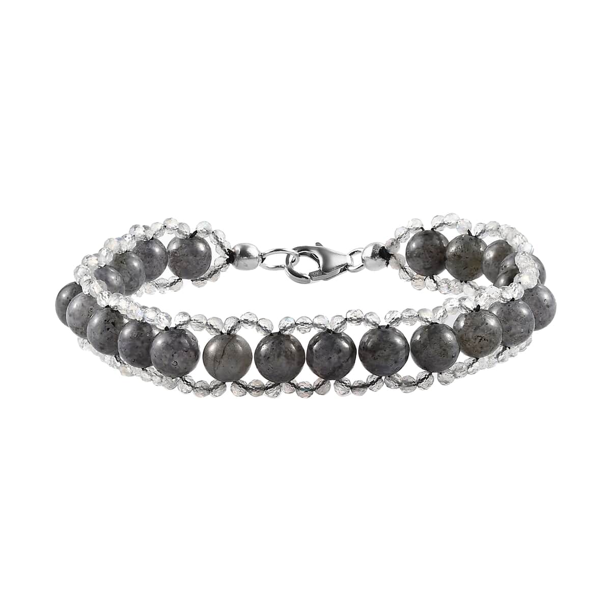 Malagasy Labradorite Bracelet in Sterling Silver (7.25 In) 62.00 ctw image number 0