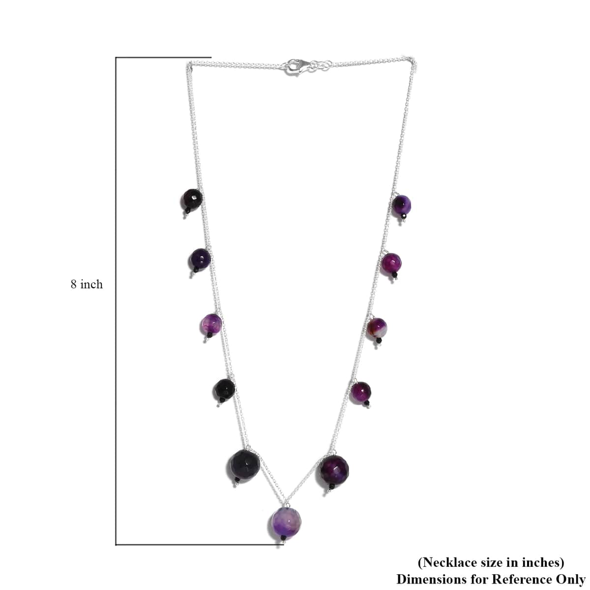 Multi Gemstone Beaded Necklace 20 Inches in Sterling Silver 121.50 ctw image number 5