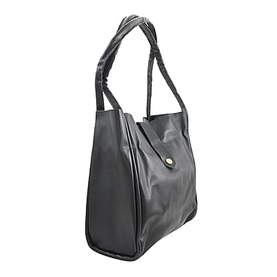 Black Faux Leather Tote Bag and Purse